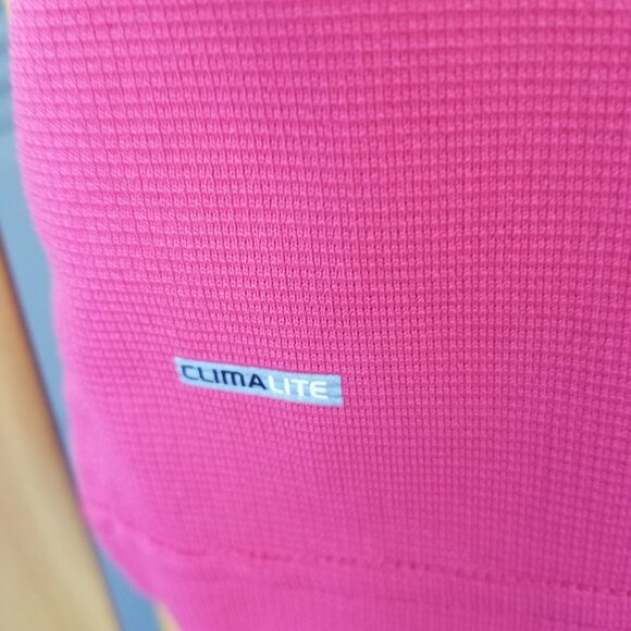 Women's Adidas Climalite SS  Golf Polo Shirt Pink Size Medium - Picture 6 of 6